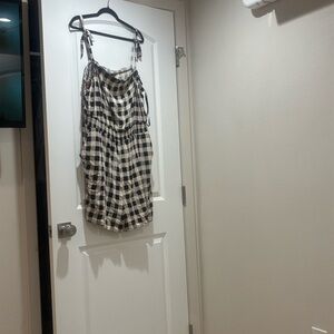 Torrid Black and Cream Checkered romper